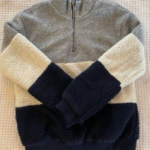 Sherpa fleece pullover